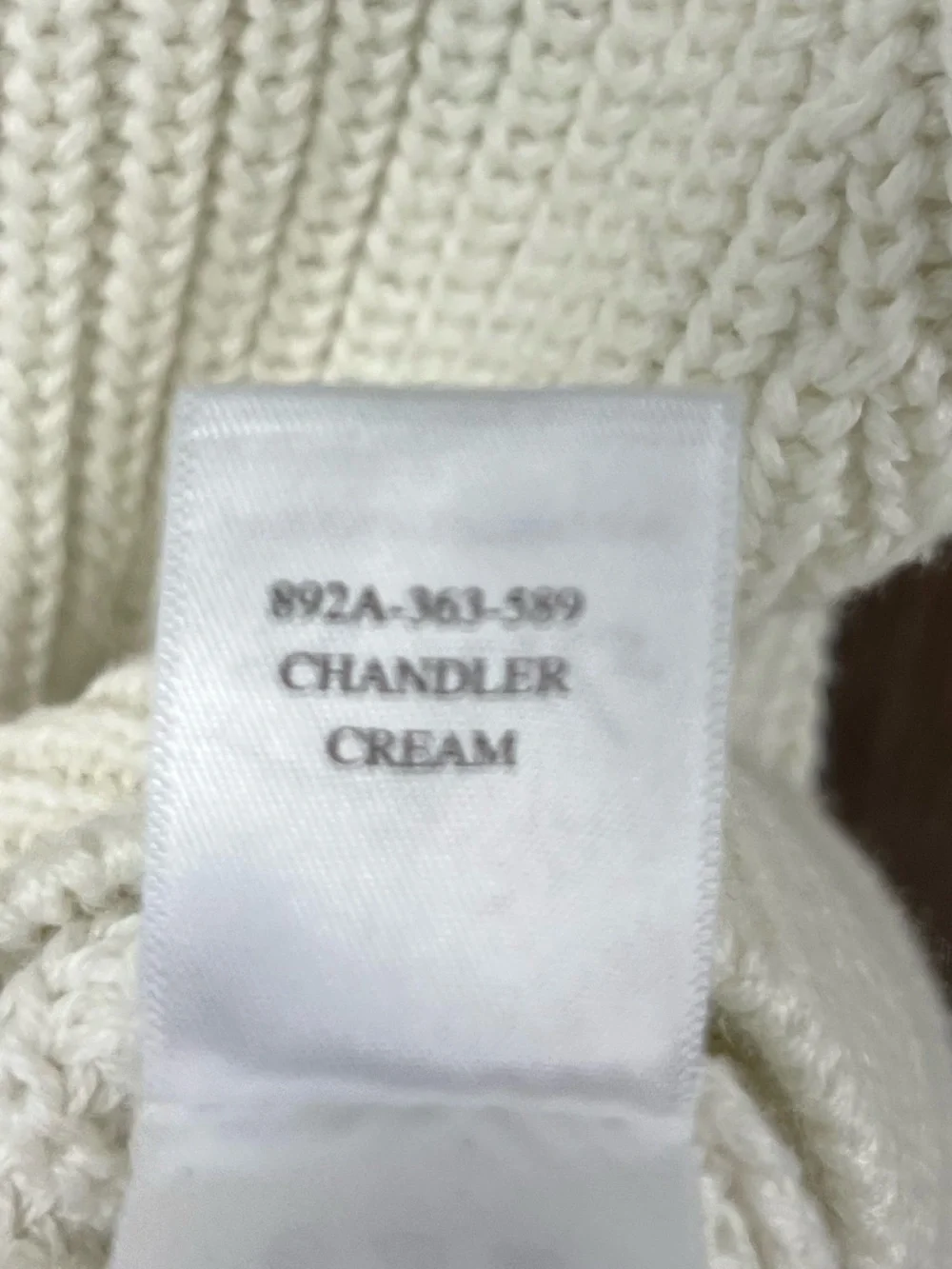 Rails Designer Chandler Classic Cotton/Cashmere Sweater Vest Cream Size Small